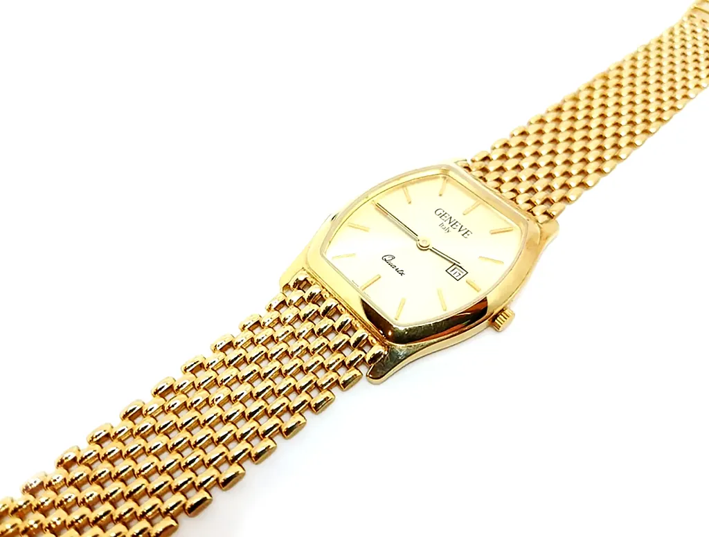 sárga arany unisex geneve karóra