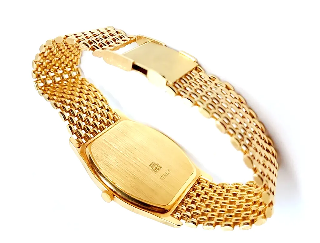 sárga arany unisex geneve karóra