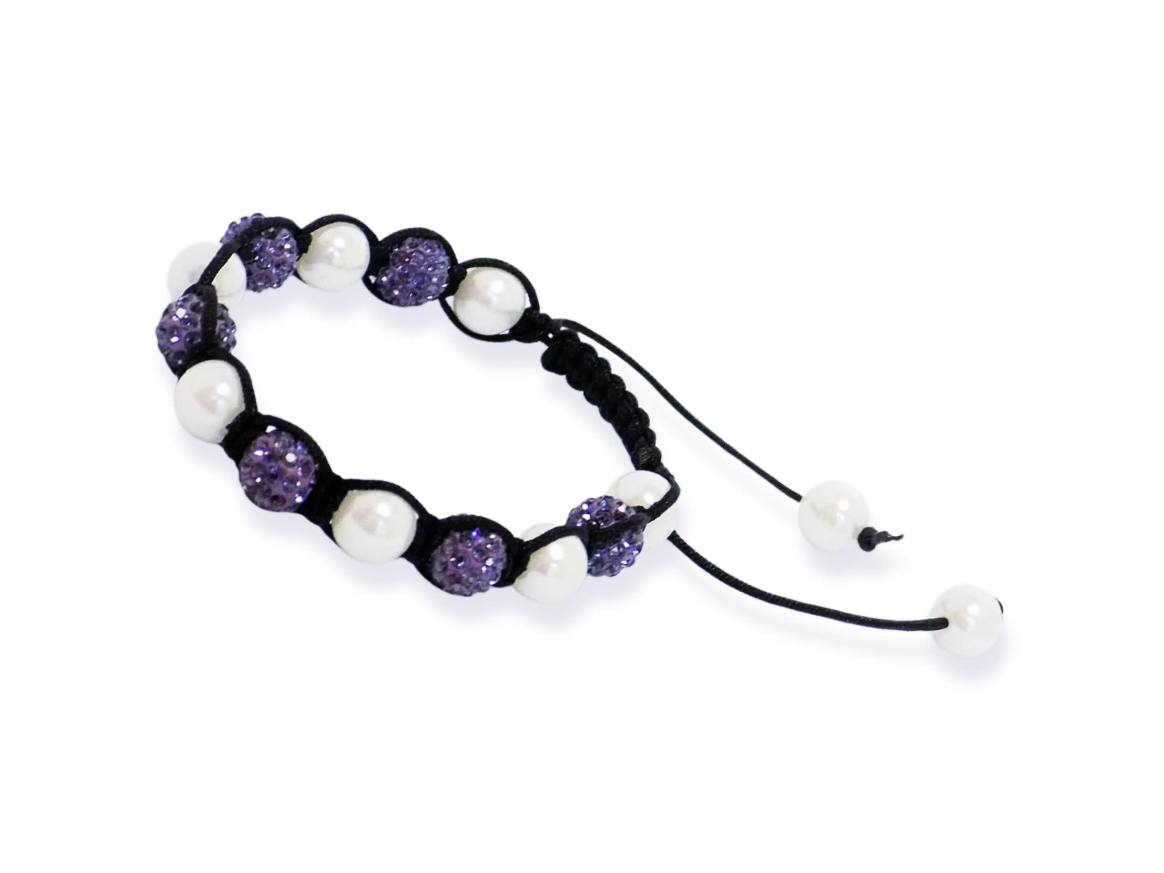 shambala karlánc, lila kövekkel